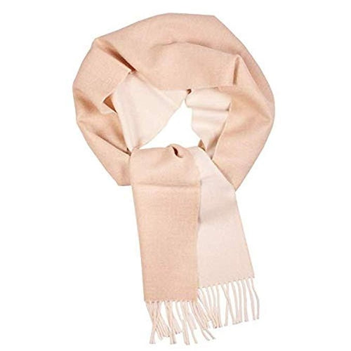 Alpaca wool light beige double sided scarf